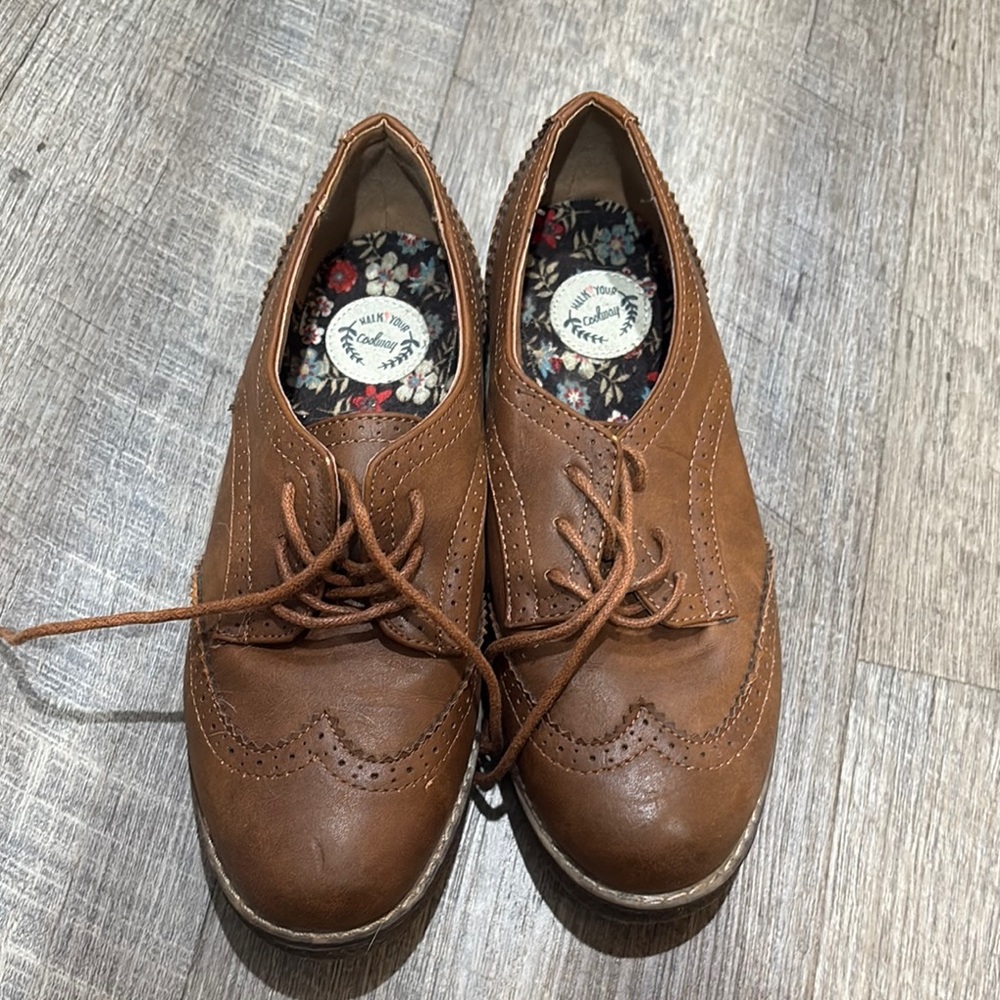 Brown Leather Women's Loafers